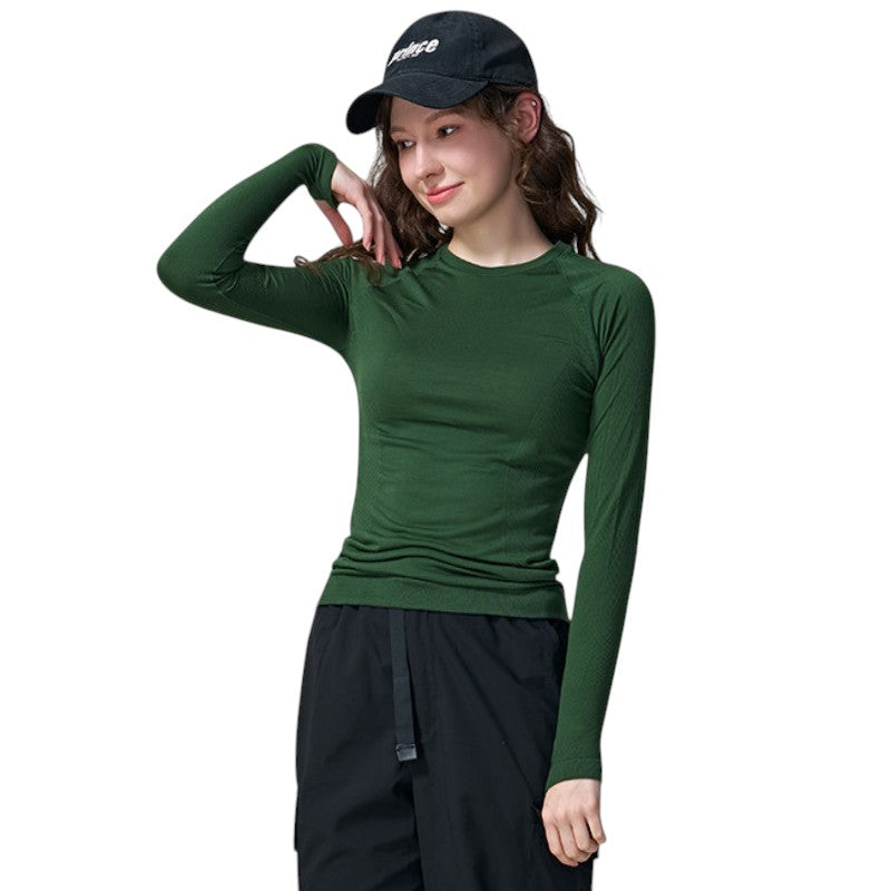 Shirt mit Merinowolle Damen Langarm