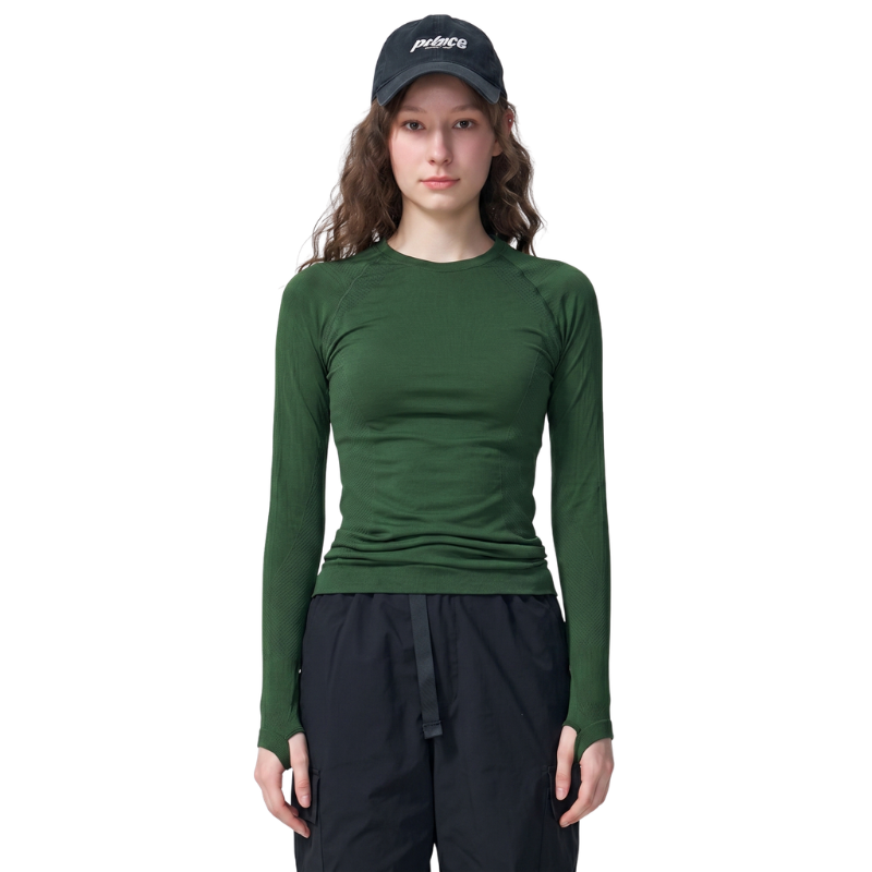 Shirt mit Merinowolle Damen Langarm