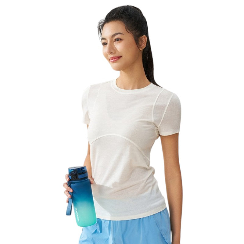 T-Shirt mit Merinowolle Damen