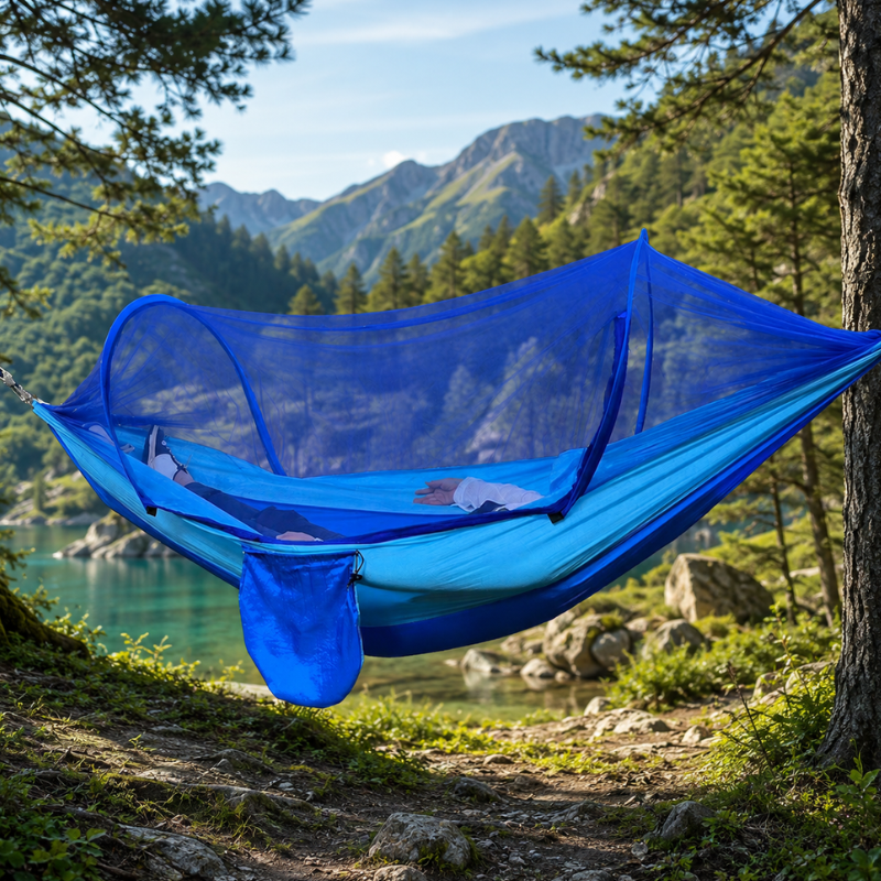 Trekking hängematte mit moskitonetz