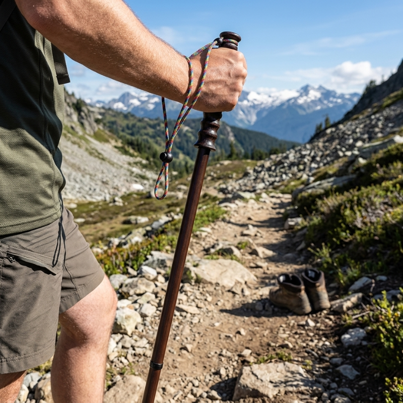 Wanderstock aus holz