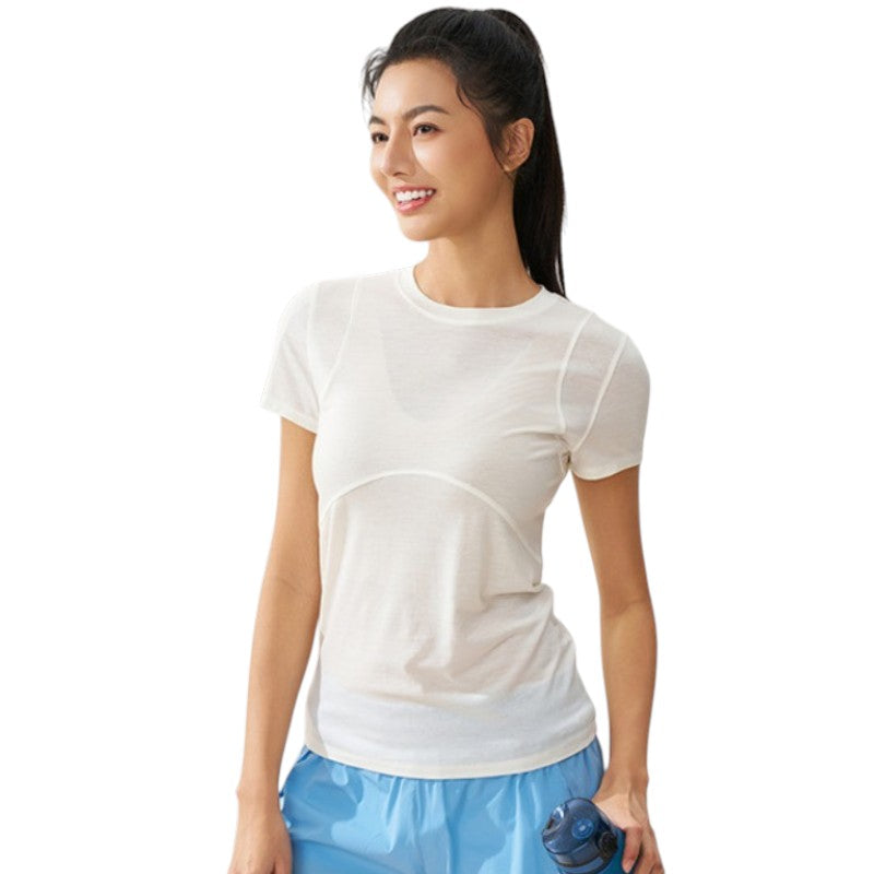T-Shirt mit Merinowolle Damen