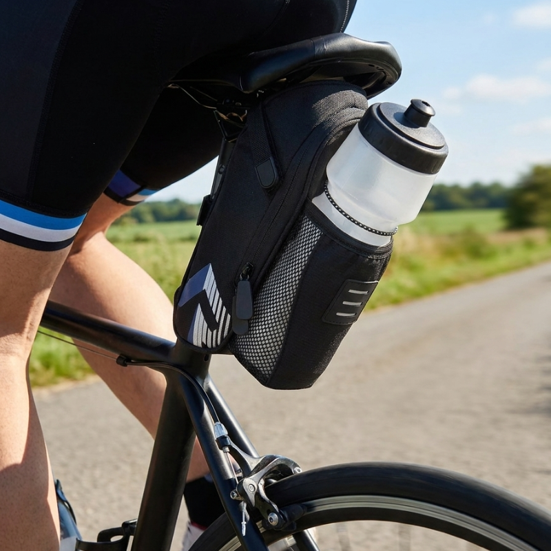 Satteltasche Fahrrad mit Flaschenfach
