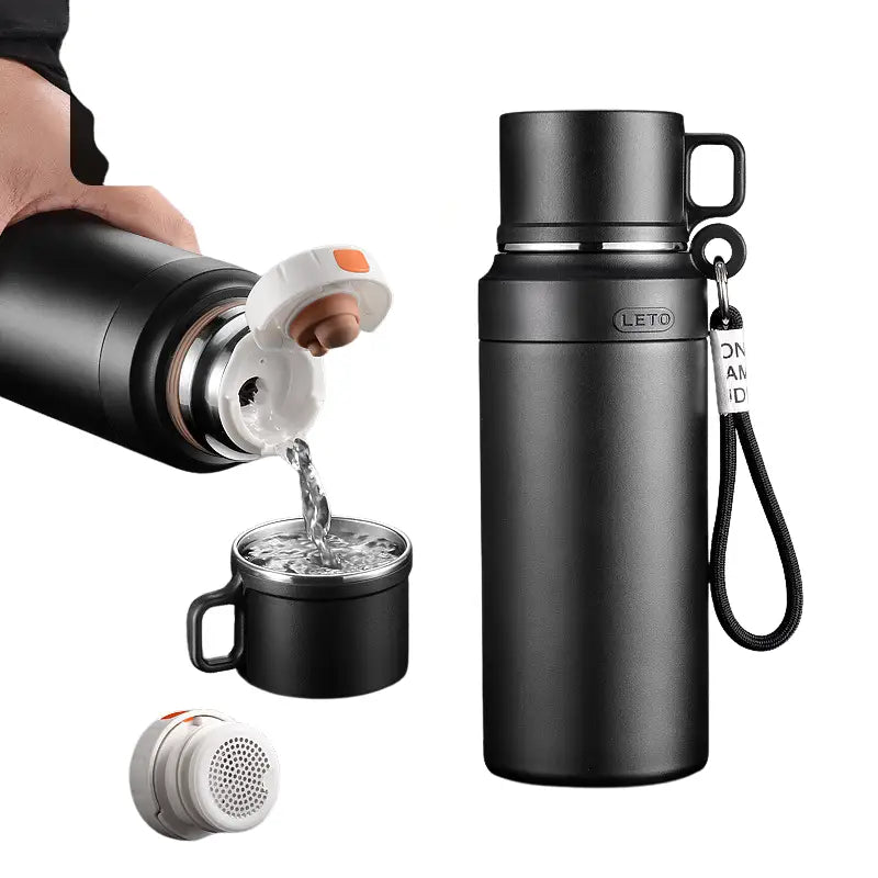 Isolierflasche mit Becher