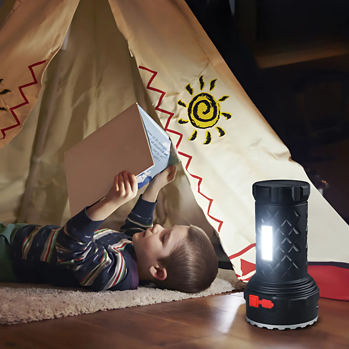 Leistungsstarke aufladbare Taschenlampe