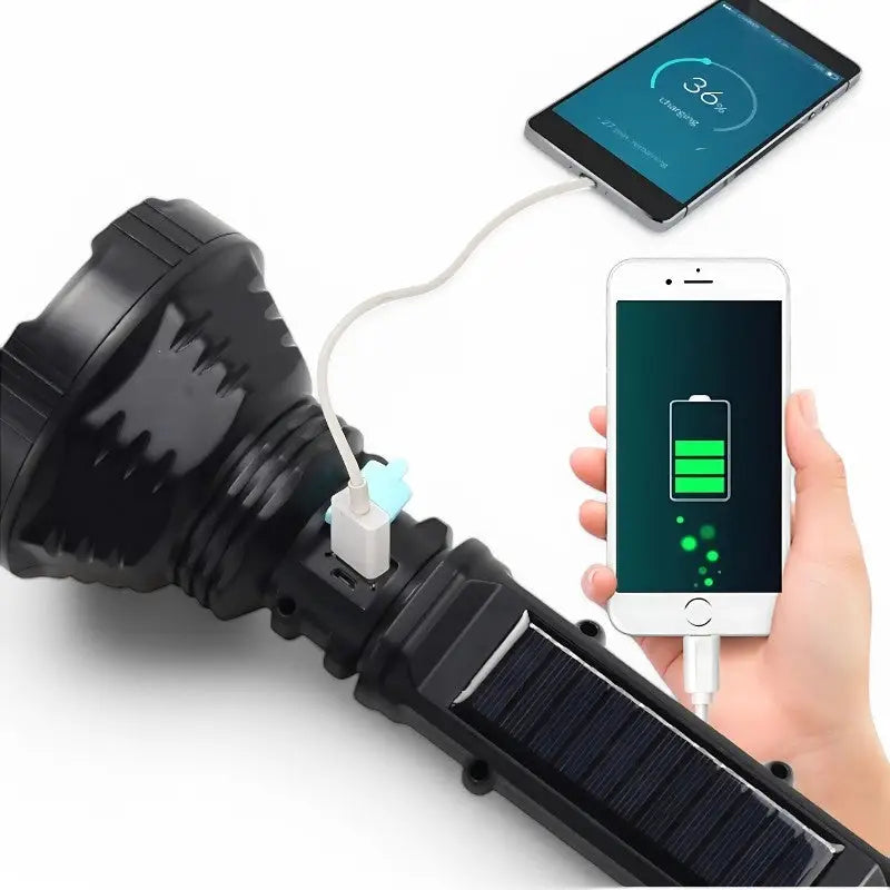 Starke Solar-Taschenlampe