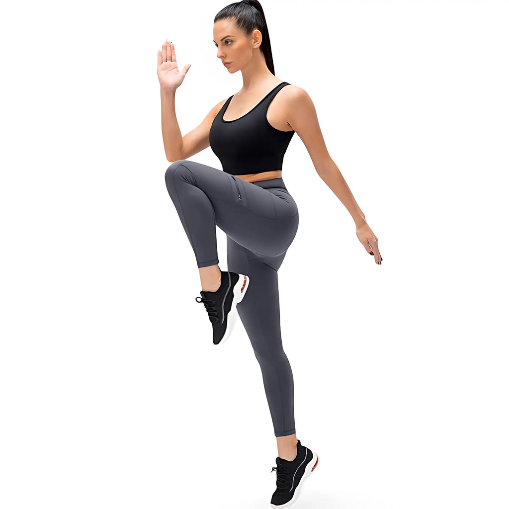 Wanderleggings Damen mit Reißverschlusstasche