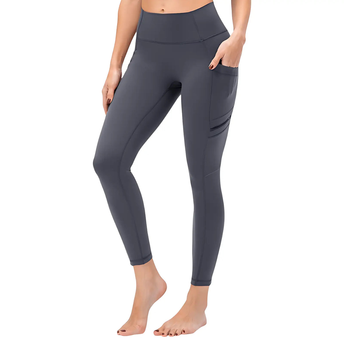 Wanderleggings Damen mit Reißverschlusstasche