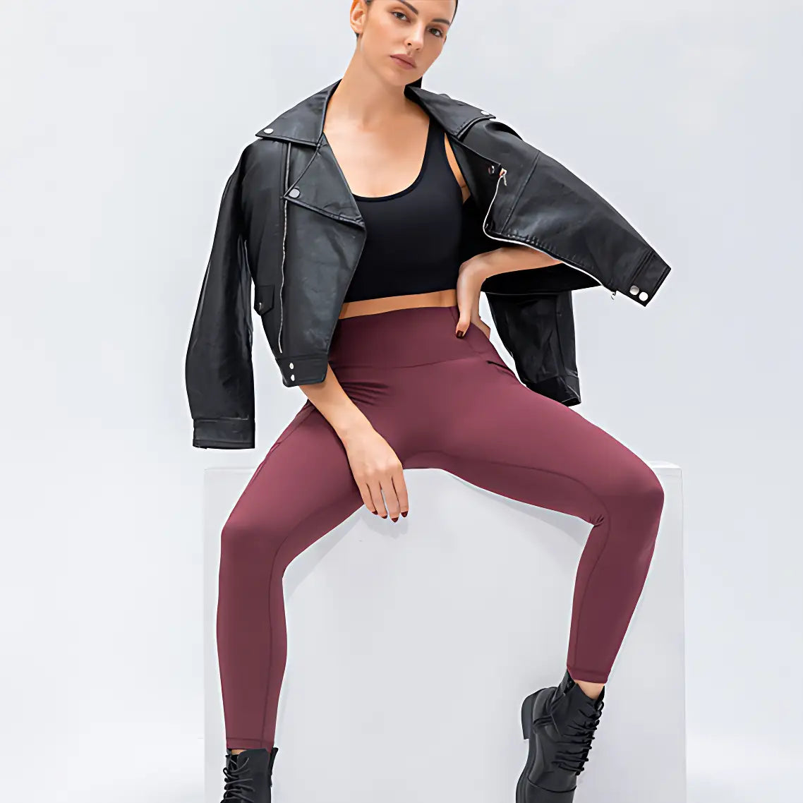 Wanderleggings Damen mit Reißverschlusstasche