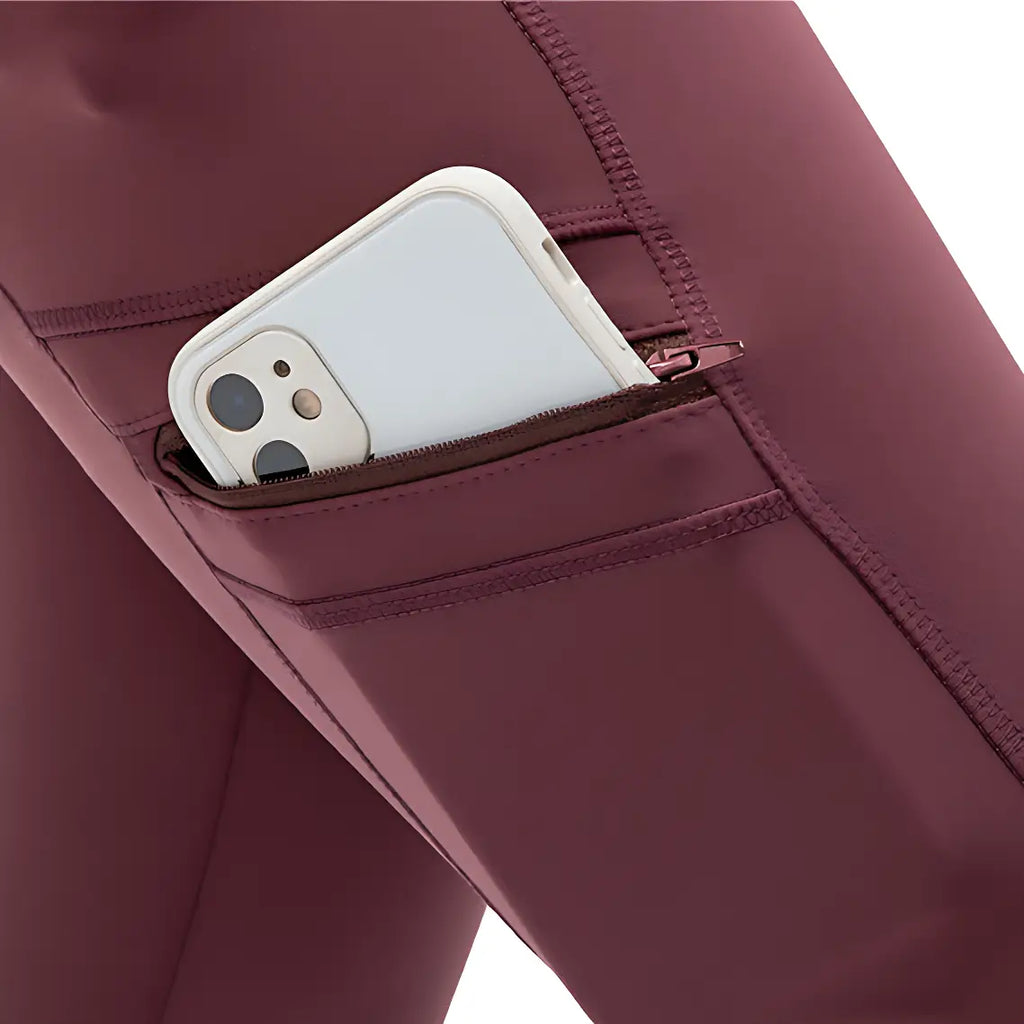 Wanderleggings Damen mit Reißverschlusstasche