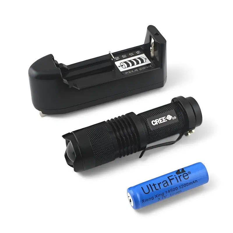 Mini LED-Taschenlampe Zoom Aufladbar