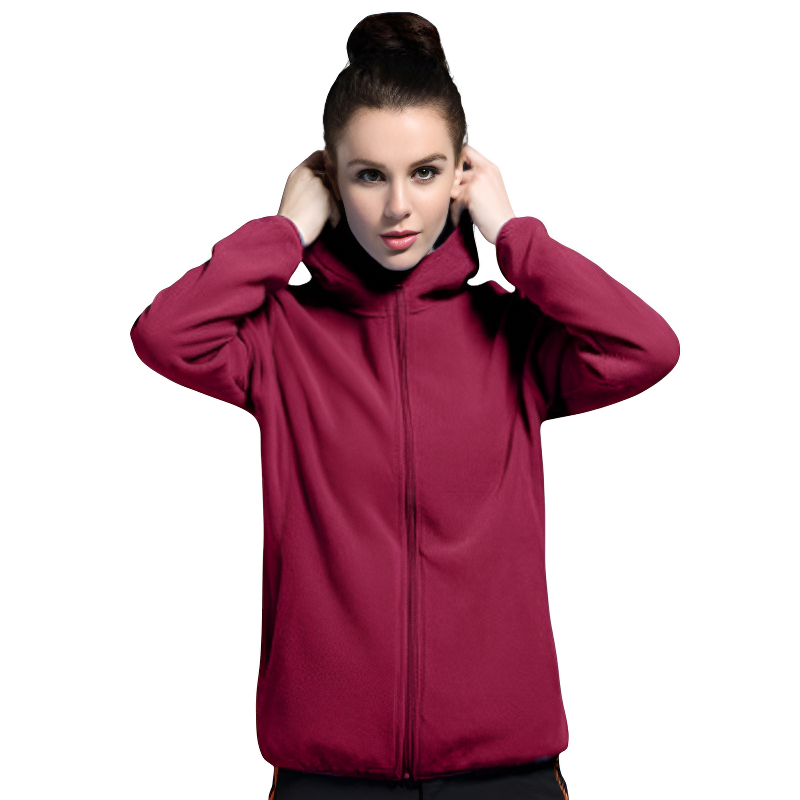 Fleecejacke Damen mit Kapuze