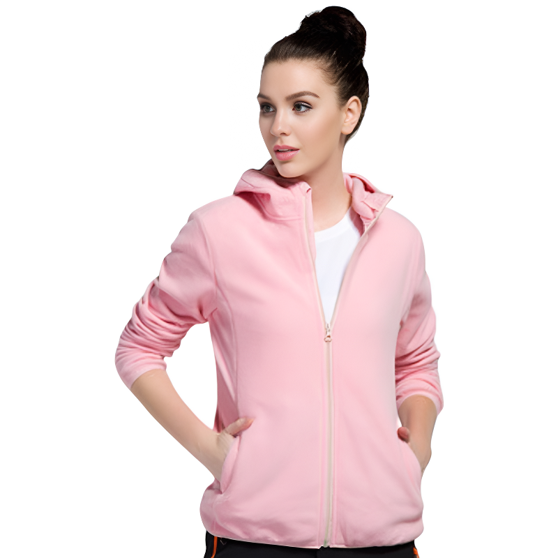 Fleecejacke Damen mit Kapuze