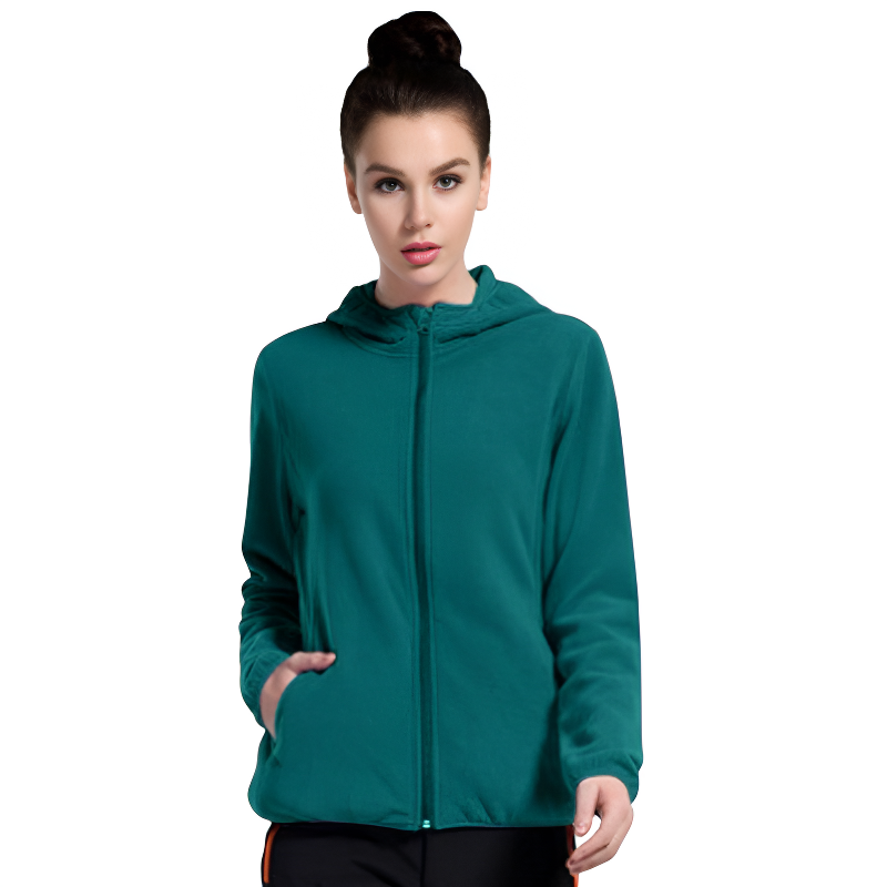 Fleecejacke Damen mit Kapuze