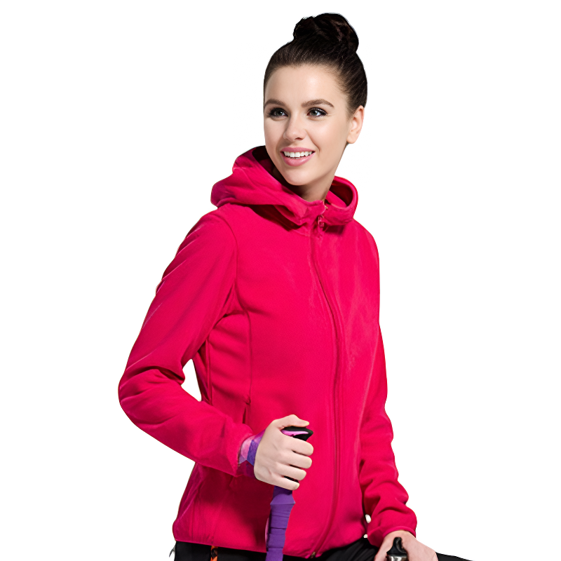 Fleecejacke Damen mit Kapuze