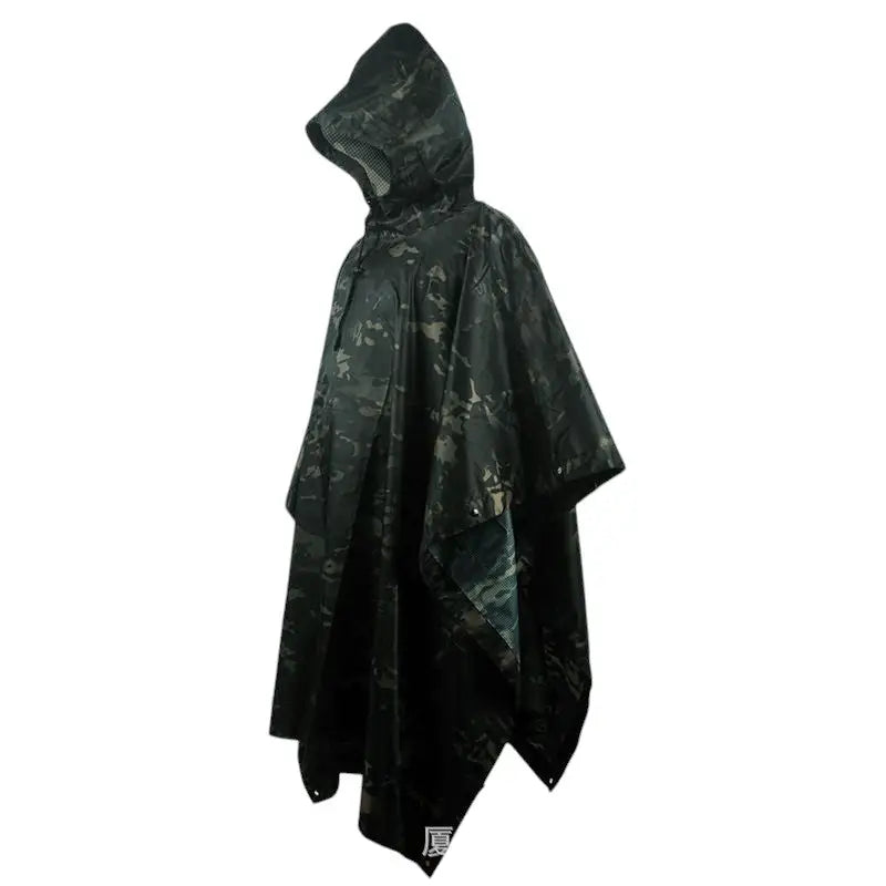 Poncho Schwarz Wasserdicht Wandern