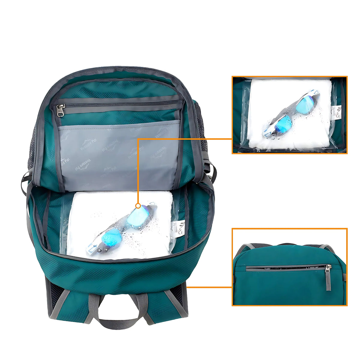 Wanderrucksack Damen Ultraleicht Grün 40L