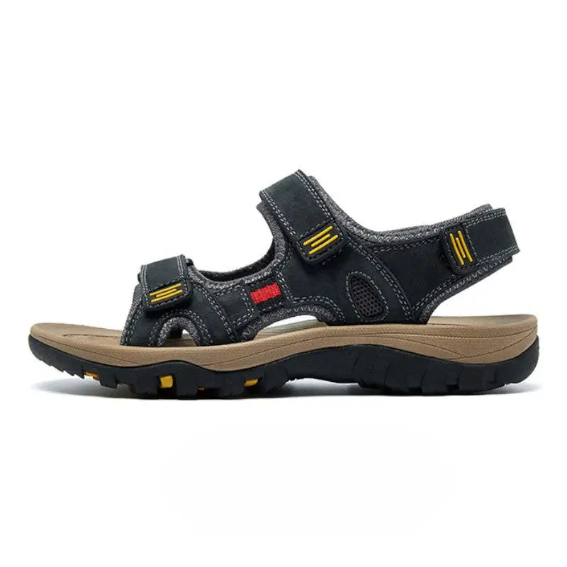 Trekkingsandalen Herren Leder - Lifestyle-Ansicht