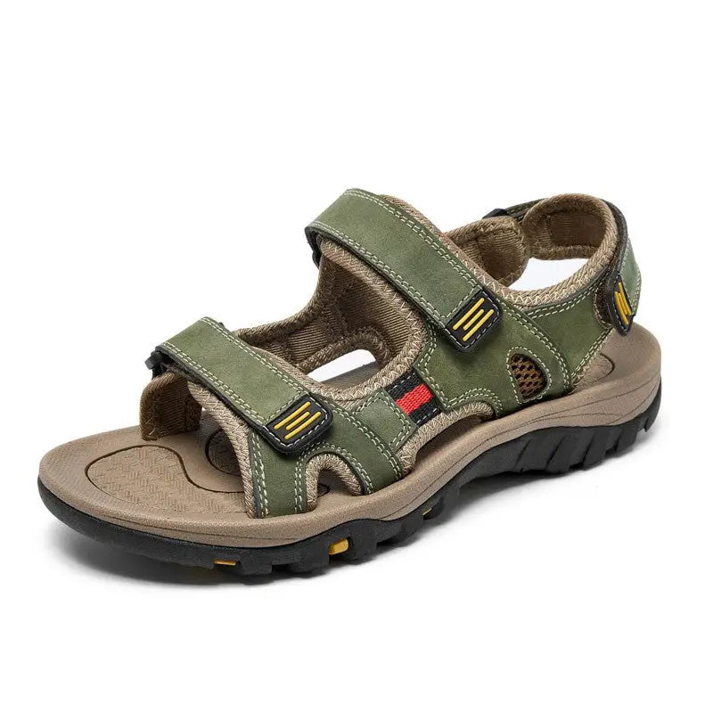 Trekkingsandalen Herren Leder in Grün