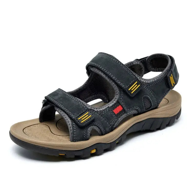 Trekkingsandalen Herren Leder in Grau