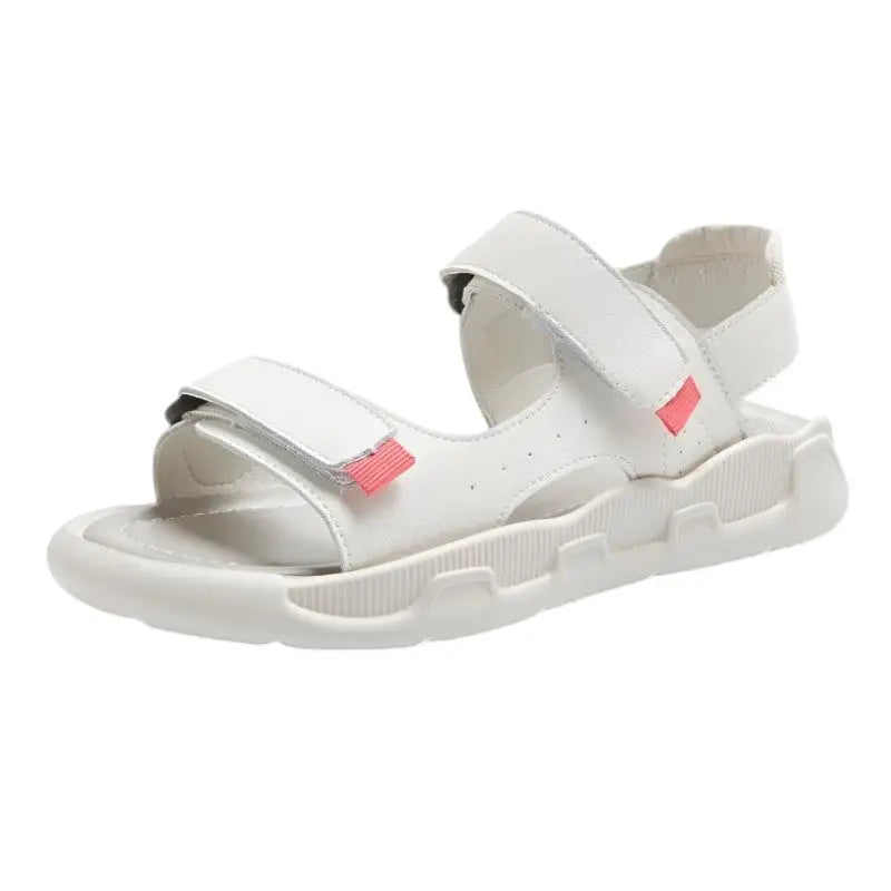 Trekkingsandalen Damen Weiß in Rot