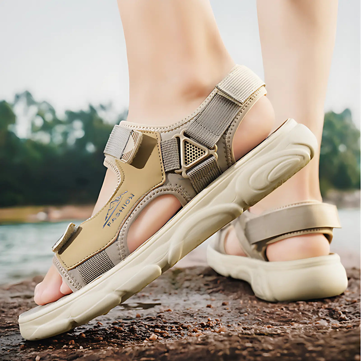 Trekkingsandalen Herren leger