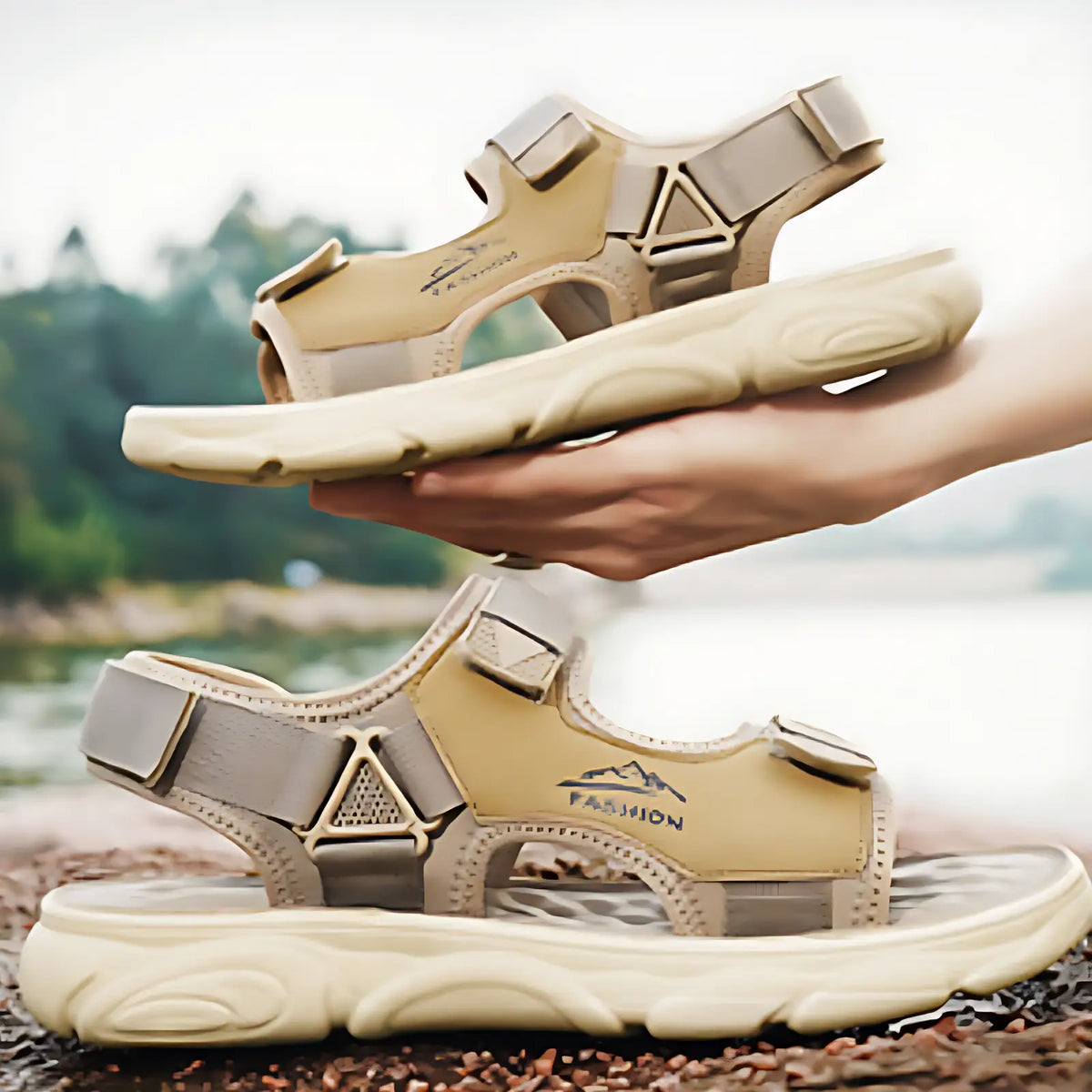 Trekkingsandalen Herren leger