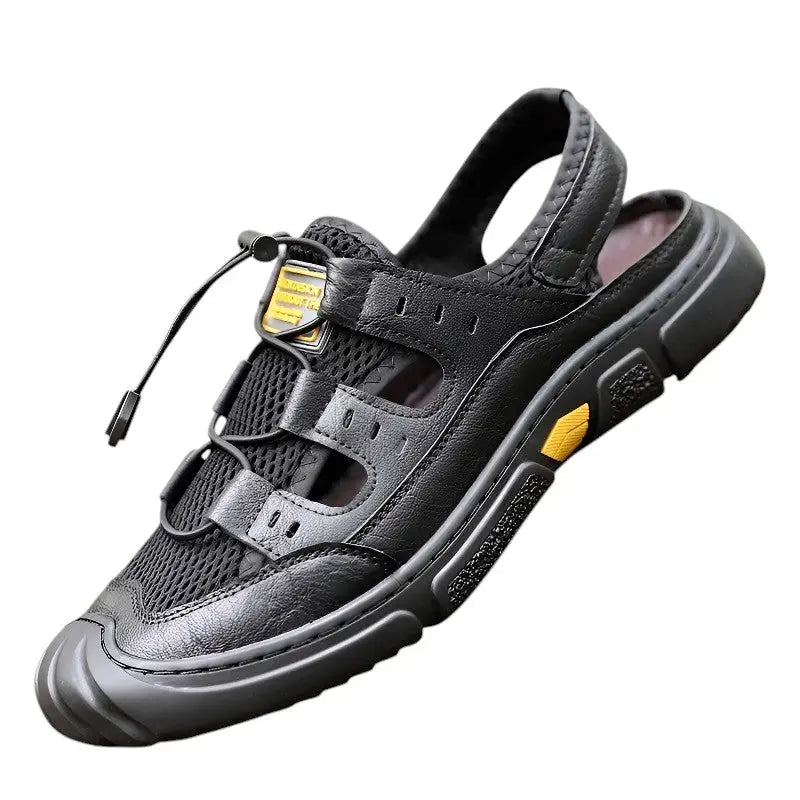 Geschlossene Trekkingsandalen Herren in Schwarz