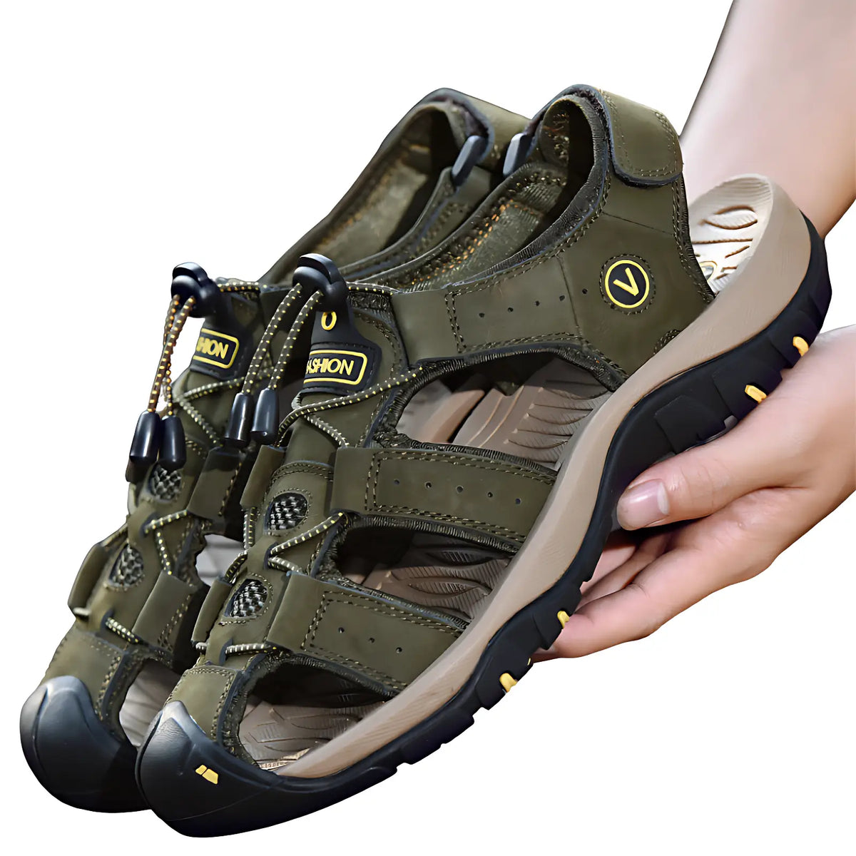 Trekkingsandalen Herren - Trageansicht