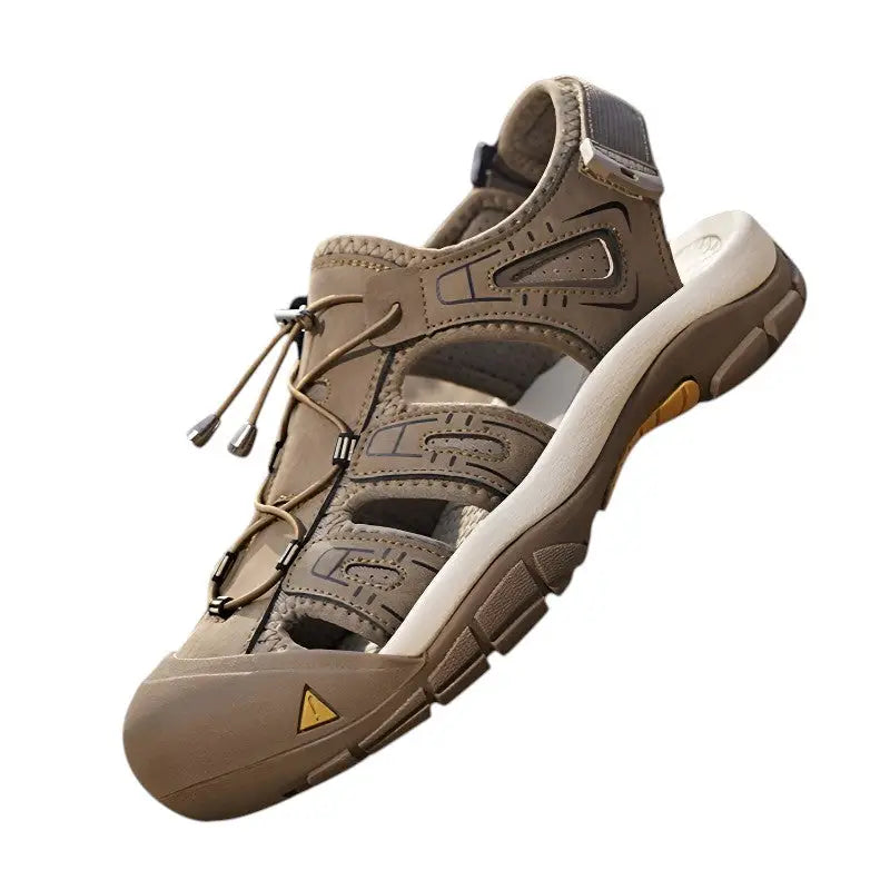 Trekkingsandalen Beige - Nahaufnahme