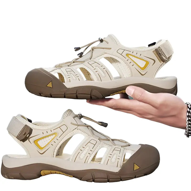 Trekkingsandalen Beige - Frontalansicht