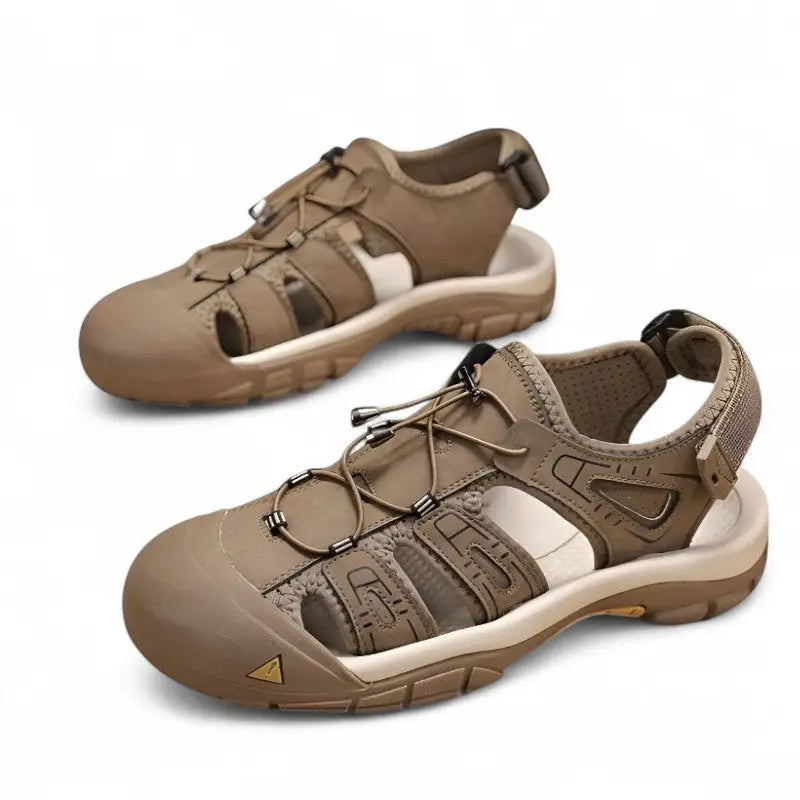 Trekkingsandalen Beige - Rückansicht