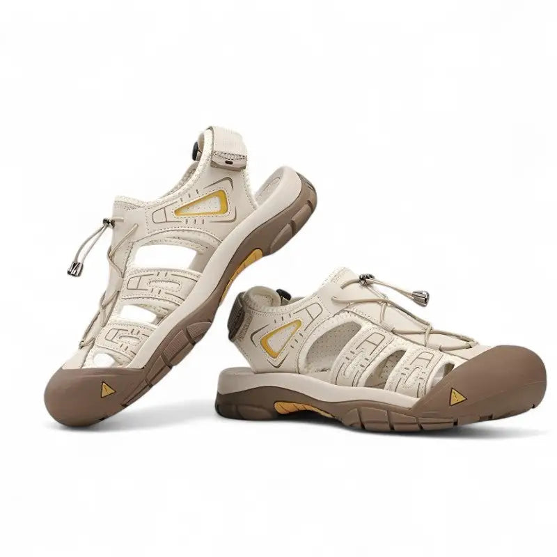 Trekkingsandalen Beige - Verschluss-Detail