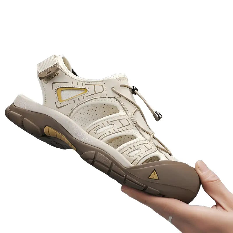 Trekkingsandalen Beige - Trageansicht