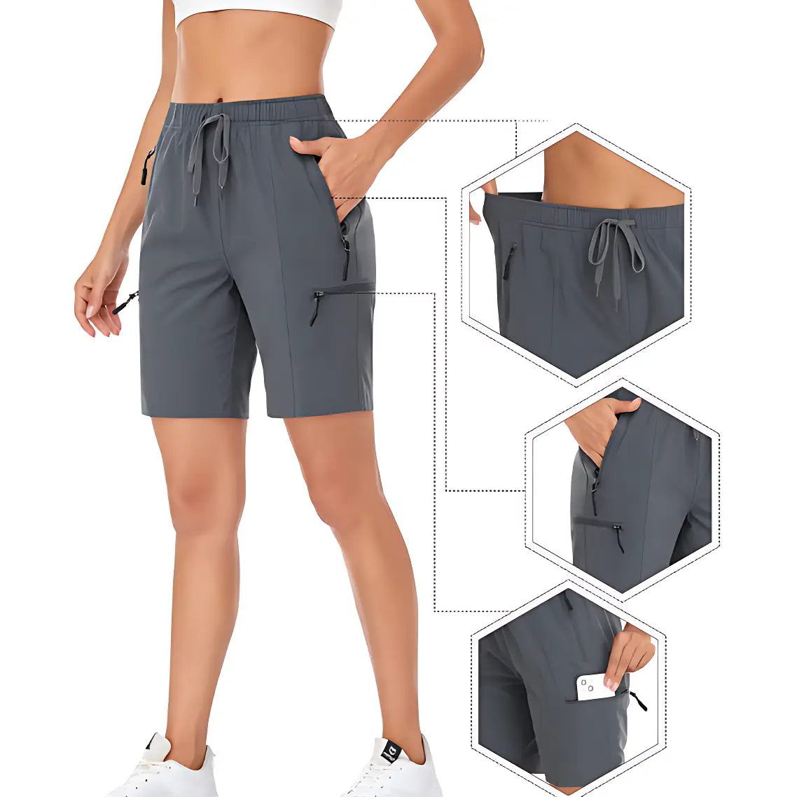 Wandershorts Damen Khaki