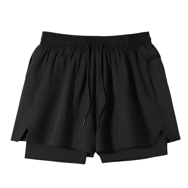 2 in 1 Wandershorts in Schwarz