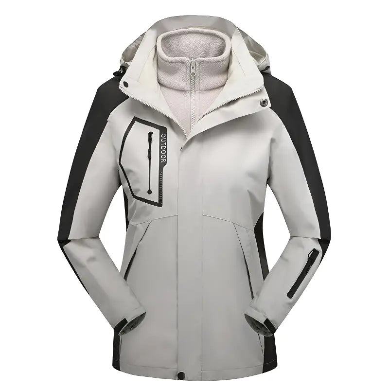 3 in 1 Wanderjacke Damen in Weiß