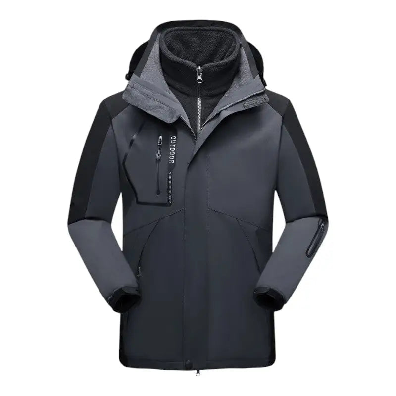 2 in 1 Wanderjacke Damen in Grau