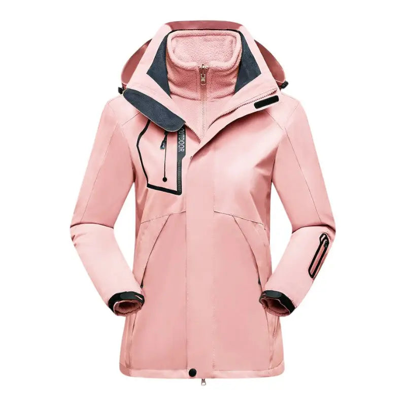 2 in 1 Wanderjacke Damen in Rosa