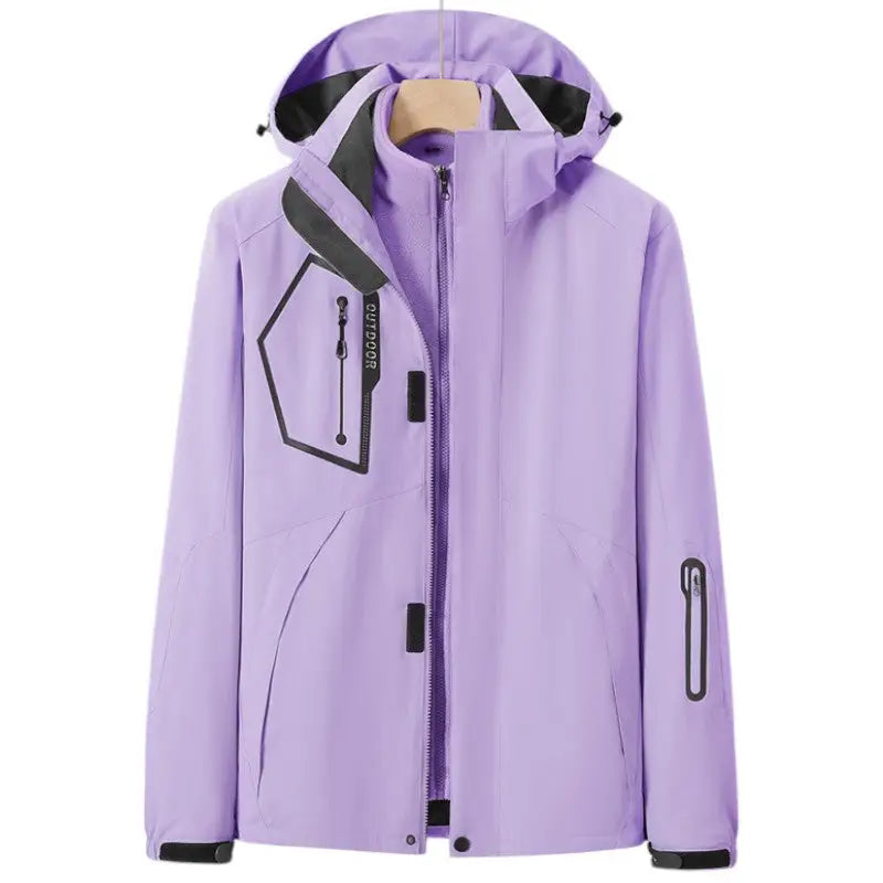2 in 1 Wanderjacke Damen in Violett
