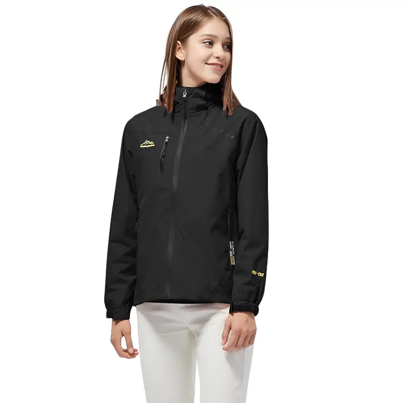 Wanderjacke Damen Schwarz