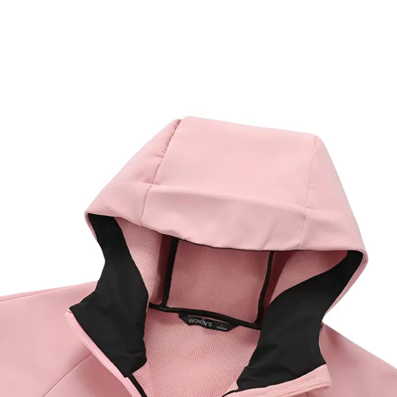 Softshell Fleecejacke Damen Warm mit Kapuze Winddicht