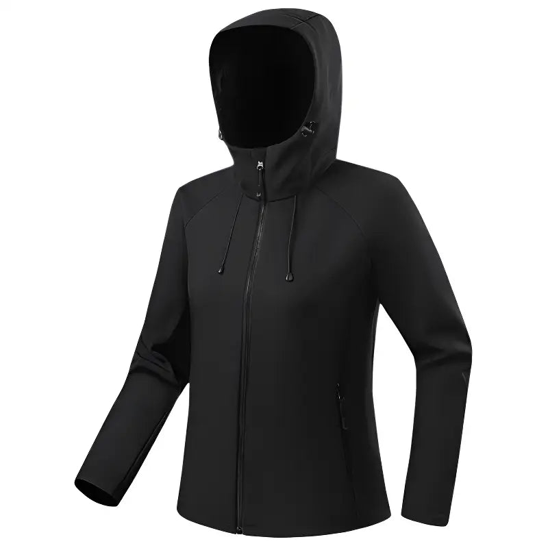Softshell Fleecejacke Damen Warm mit Kapuze Winddicht