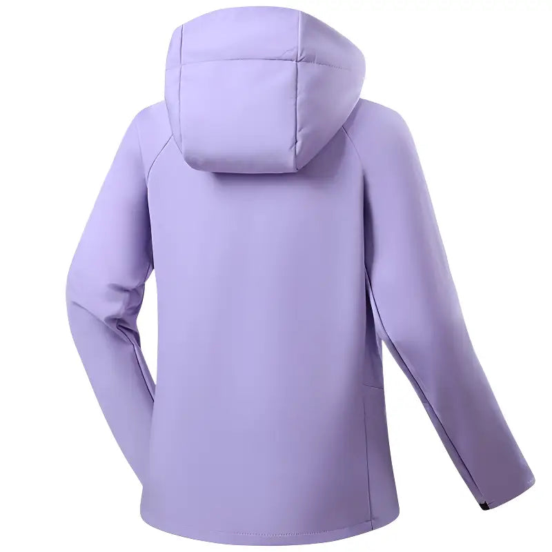 Softshell Fleecejacke Damen Warm mit Kapuze Winddicht
