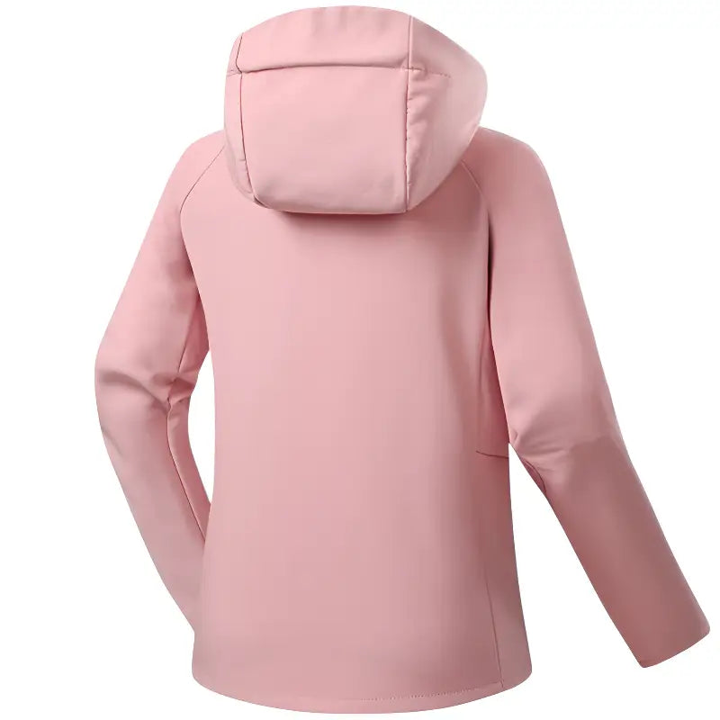 Softshell Fleecejacke Damen Warm mit Kapuze Winddicht