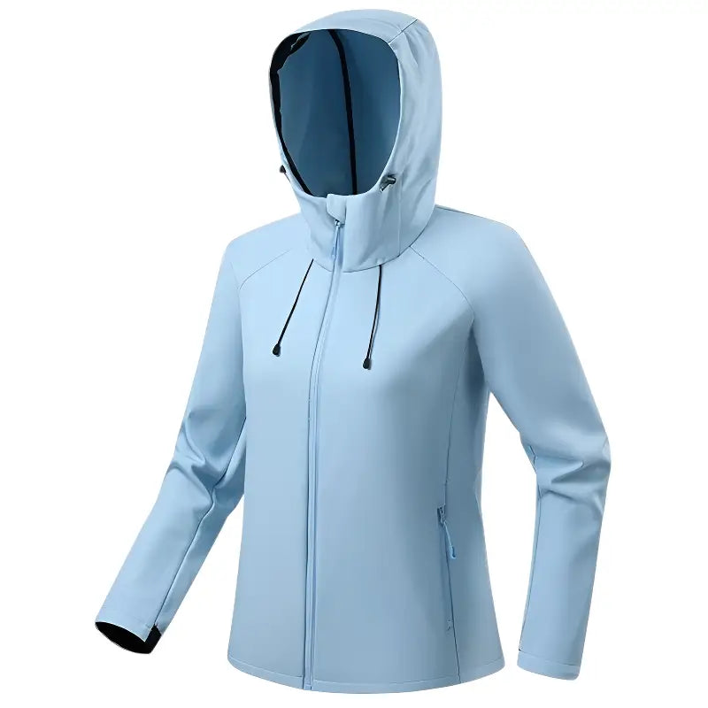 Softshell Fleecejacke Damen Warm mit Kapuze Winddicht